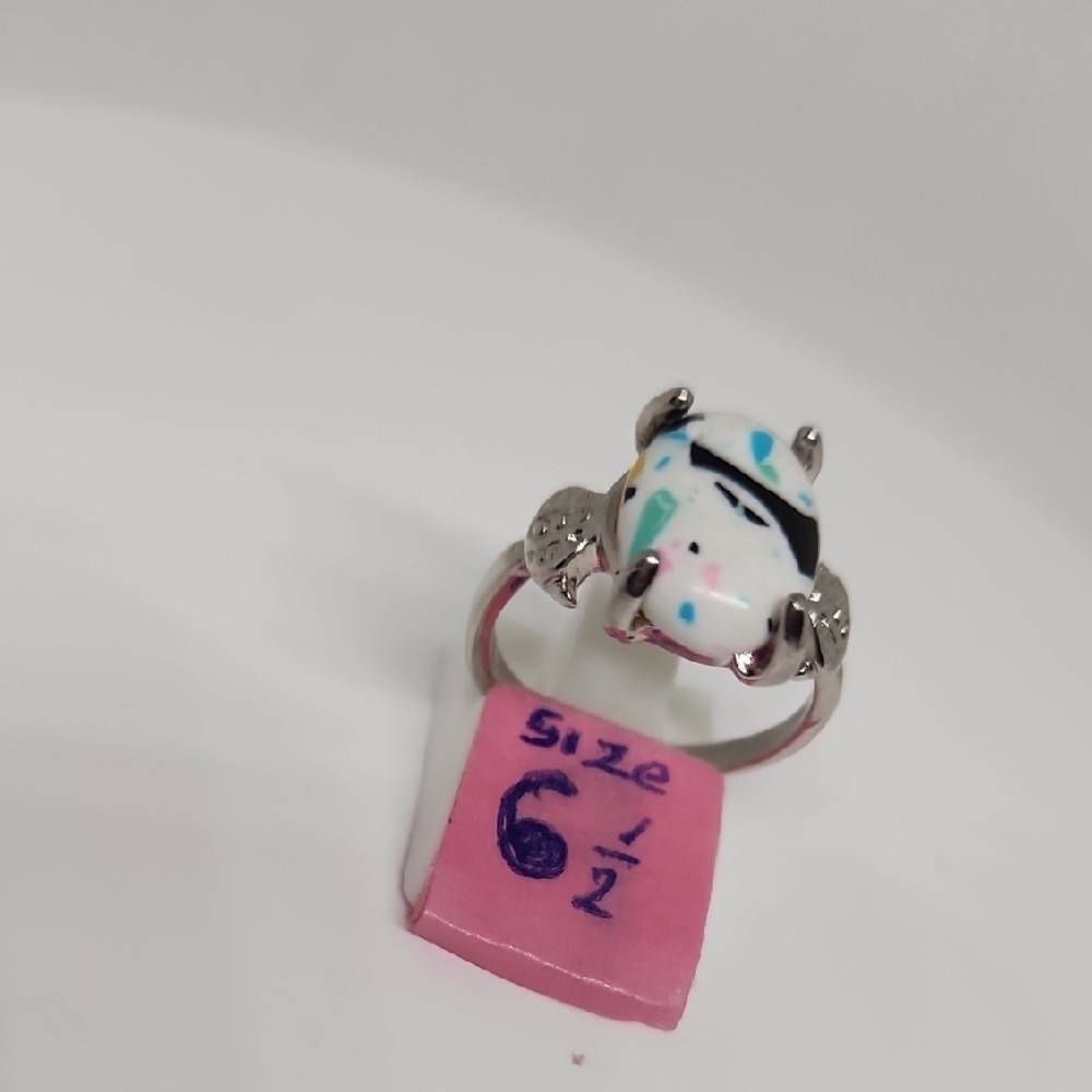 Silver Ring with Colorful Stone